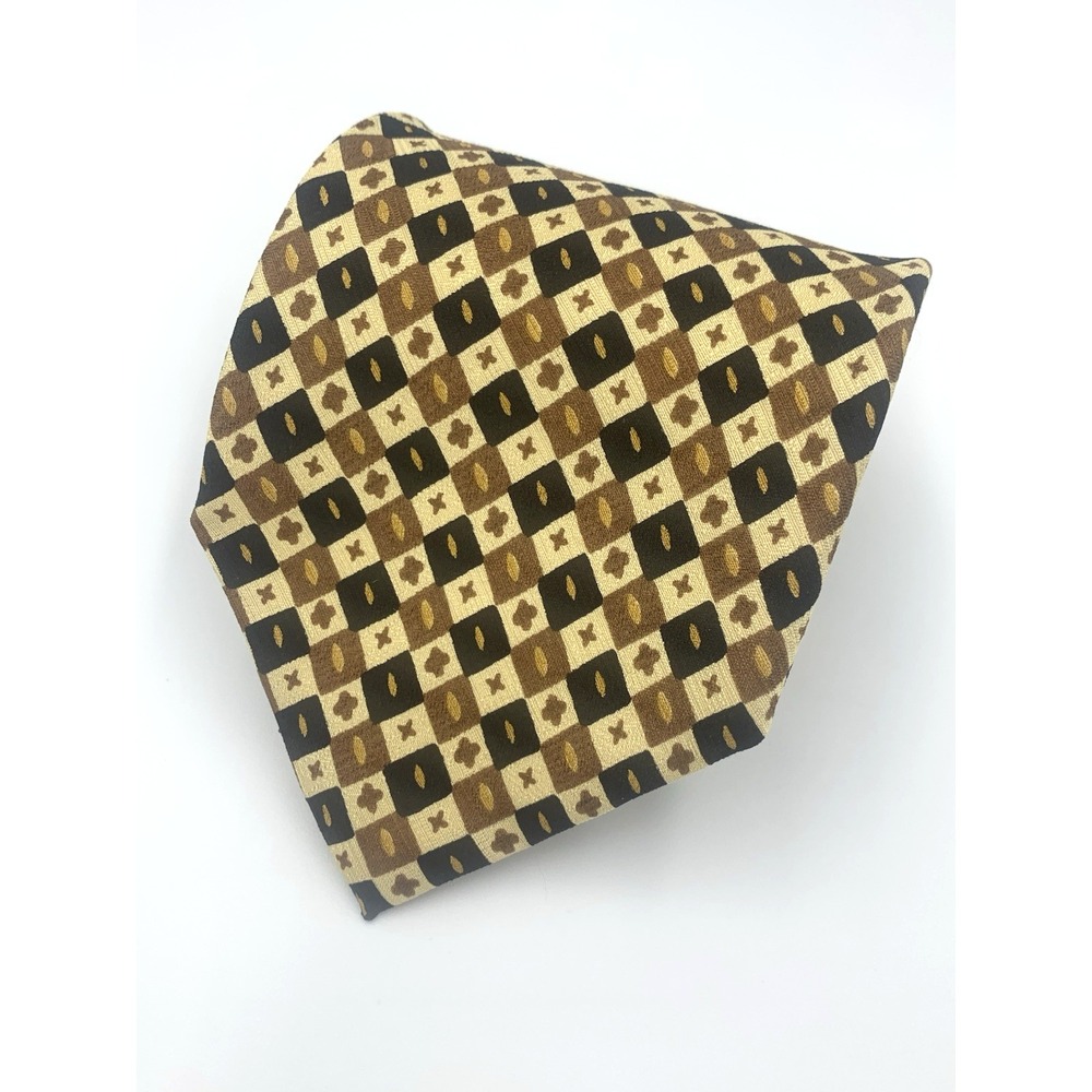 Barney's New York‎ Geometric 100% Silk Men's Tie - Made in Italy - 58" x 3 3/8"